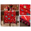 Polyester Christmas Table Runner Cartoon Pattern Snowflake Pattern Long Tablecloth Multi-Color Tassel Santa Claus Pattern