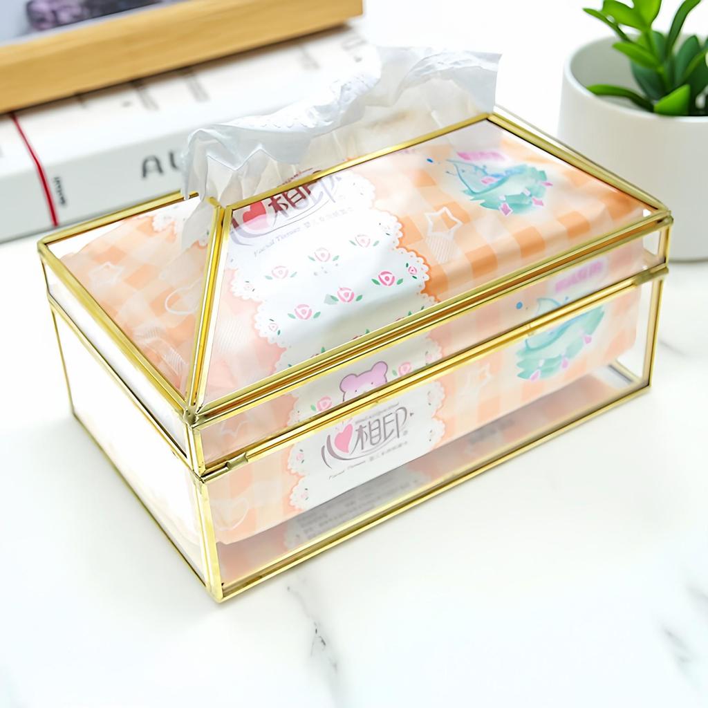 Nordic Glass Tissue Box: Waterproof, Creative Design for Home, Hotel, or Office