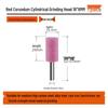 Electric Drill Grinder Head - Brown Corundum Cylindrical/Conical 6mm Polishing Tool.
