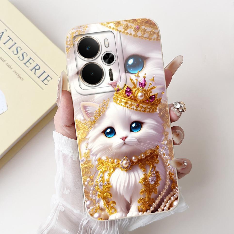 For Realme 14 14T 5G Phone Case New Design Aesthetic Panda Cat Cartoon Back Cover Liquid Silicone Bumper Camera Protection Cases