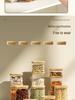 Transparent Plastic Food Jar with Bamboo Lid for Kitchen Storage