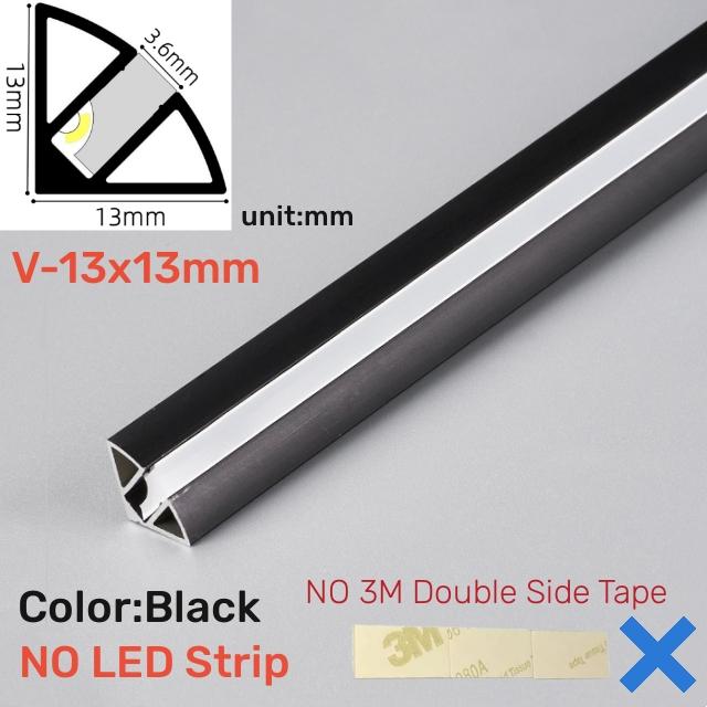 Invisible H7mm LED Oblique Beam Aluminum Profile Surface Mounted Ultra-thin Cabinet Layer Edge Shelf Panel Hard Bar Strip Lights