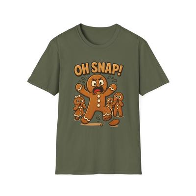 Unisex Softstyle T-Shirt Lebkuchenmann Bein gebrochen Lustiges Weihnachtsfeiertags-Tee