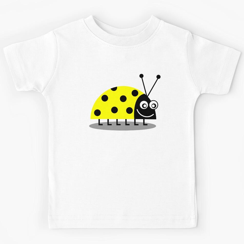 Happy Yellow Ladybug Kids T-Shirt 150