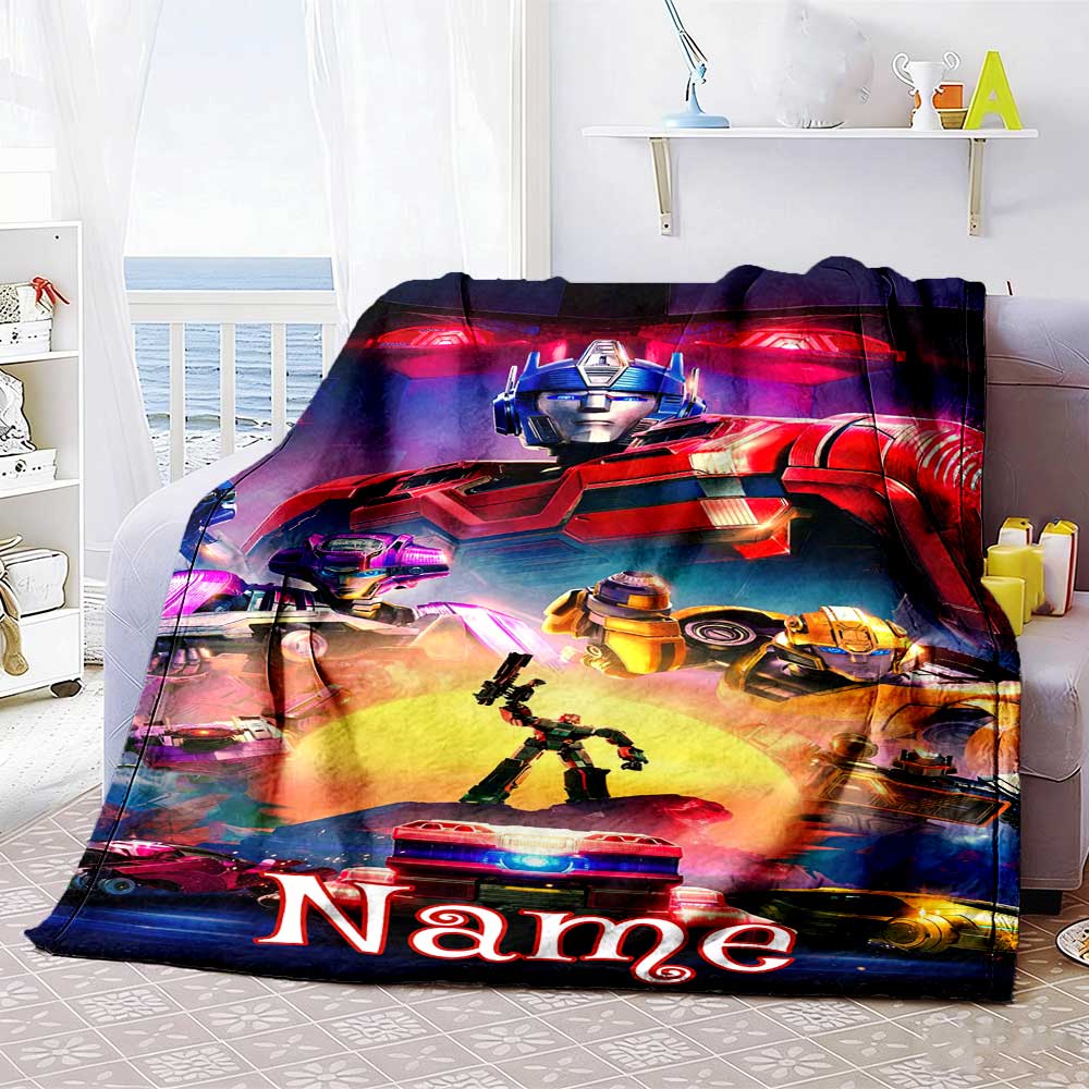 Love Transformers (20) Customize Your Name Blanket Cozy Personalized Blanket Soft & Cozy Great for Home Decor Chair Picnics Living Room