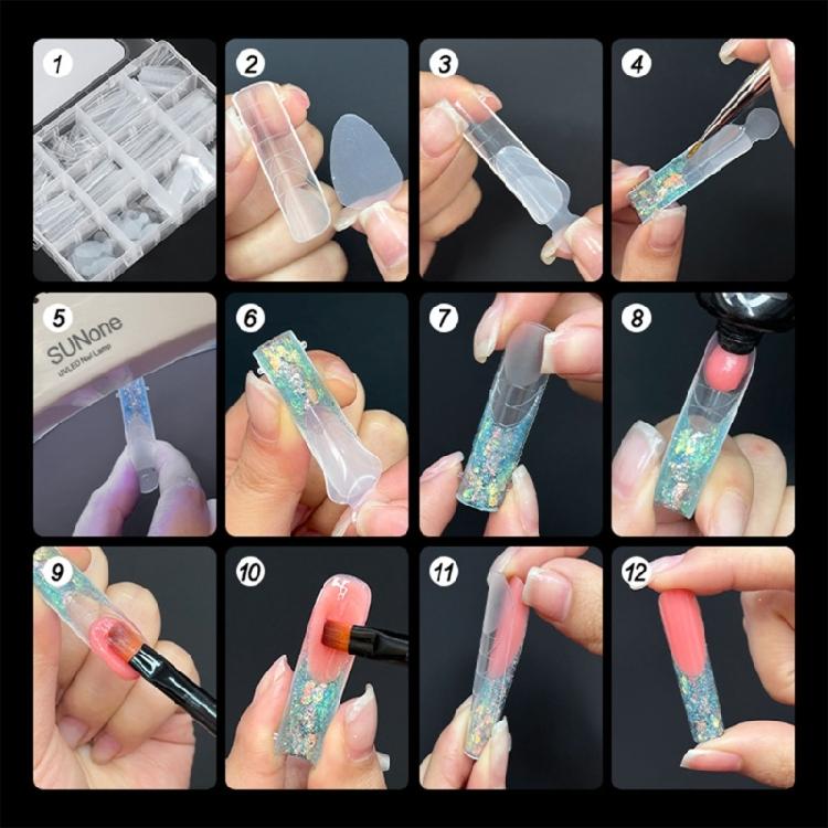 288 Pcs Nail Forms Set Nail Extension Molds Nail Forms Manicure Supplies