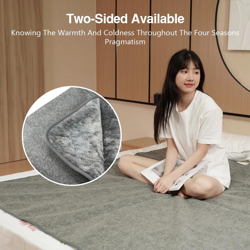 Usb Electric Heating Blanket Warm Heater Fast Safe Plush Winter Warm-Up Adjustable Temperature Timing Heating Pads For Home Room