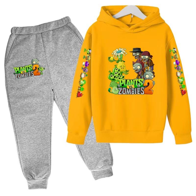 Kids Fall/Winter Hoodie Boy Girl Toddler Pullover 3-12Yrs Fashion Cartoon Game Print Clothes Casual Top+Pants 2P Sports Coat Set