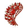 Legering Strass Stor Glas Brosch High-End Retro Dam Sjal Kofta Korsage Smycke Nål