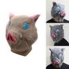 Unique Dark Gray And Beige Demon Slayer Kimetsu No Yaiba Hashibira Inosuke Pig Cosplay Mask For Adult Wear
