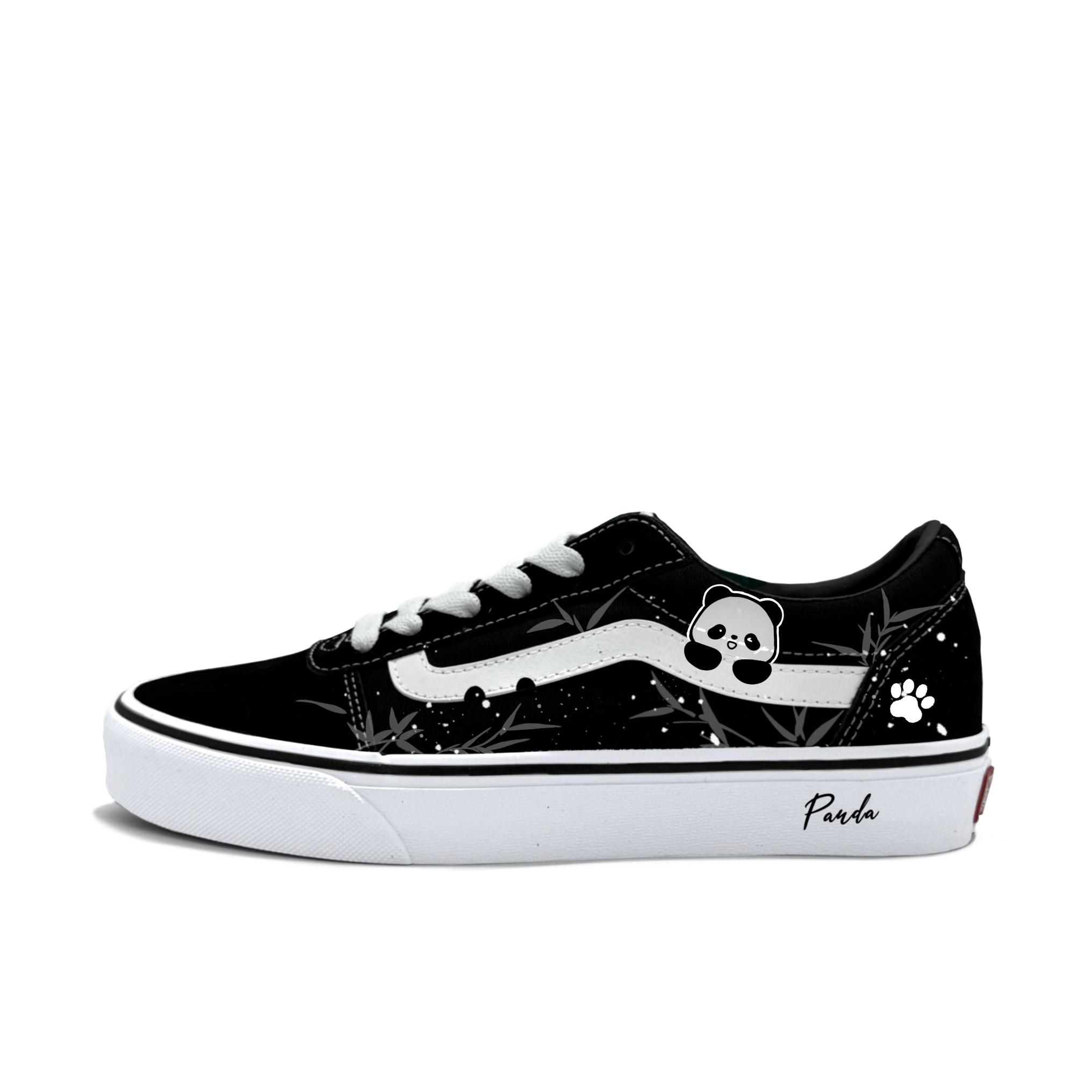 

Vans Ward Abrasion Resistant Low top Skateboard Shoes Unisex Black White VN0A36EMC4R(Team613-) 39
