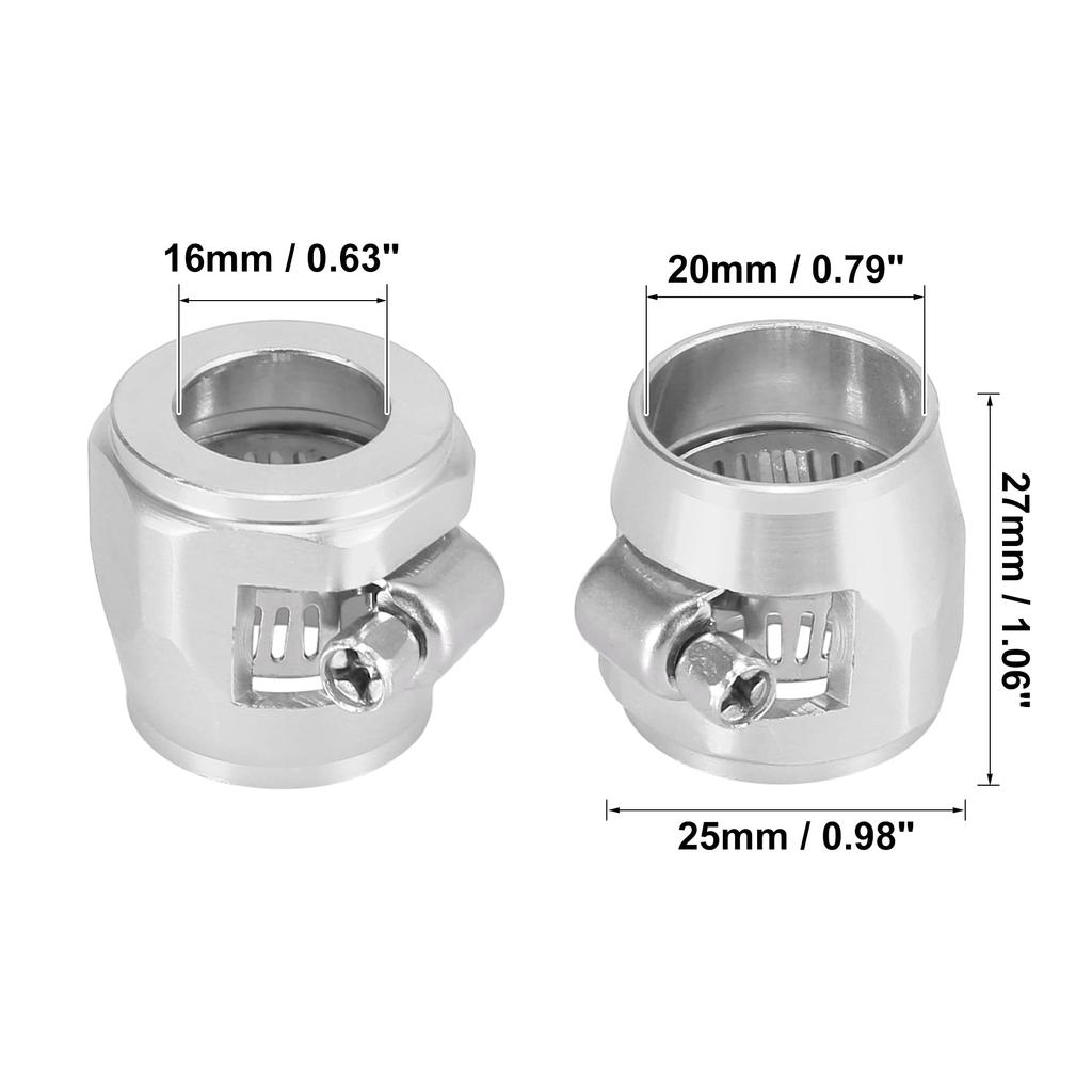 X AUTOHAUX Samochodowy zacisk wykończeniowy do węży Elastyczny gumowy zacisk do rur z adapterem z taśmą śrubową