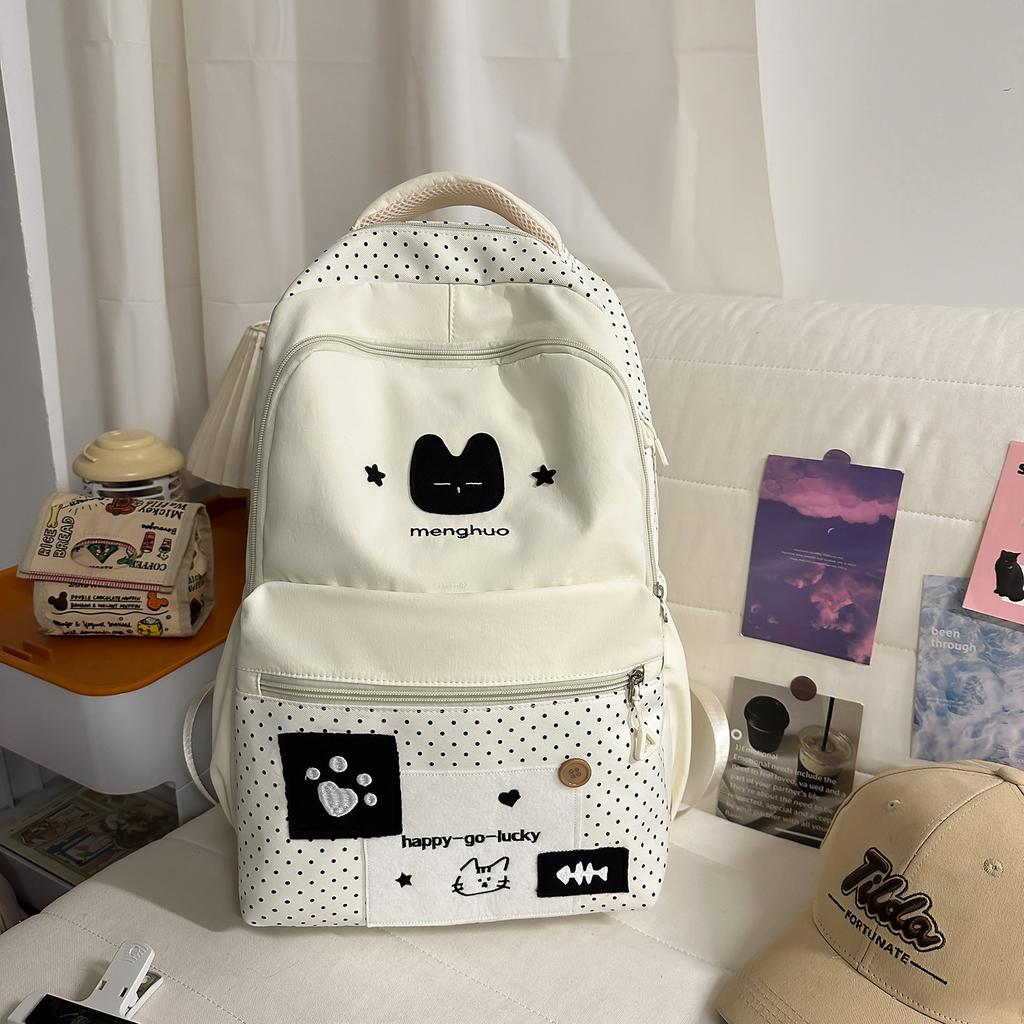 Schoolbag cute college schoolbag female niche design versatile Korean ins college style junior high school students lightweight backpack