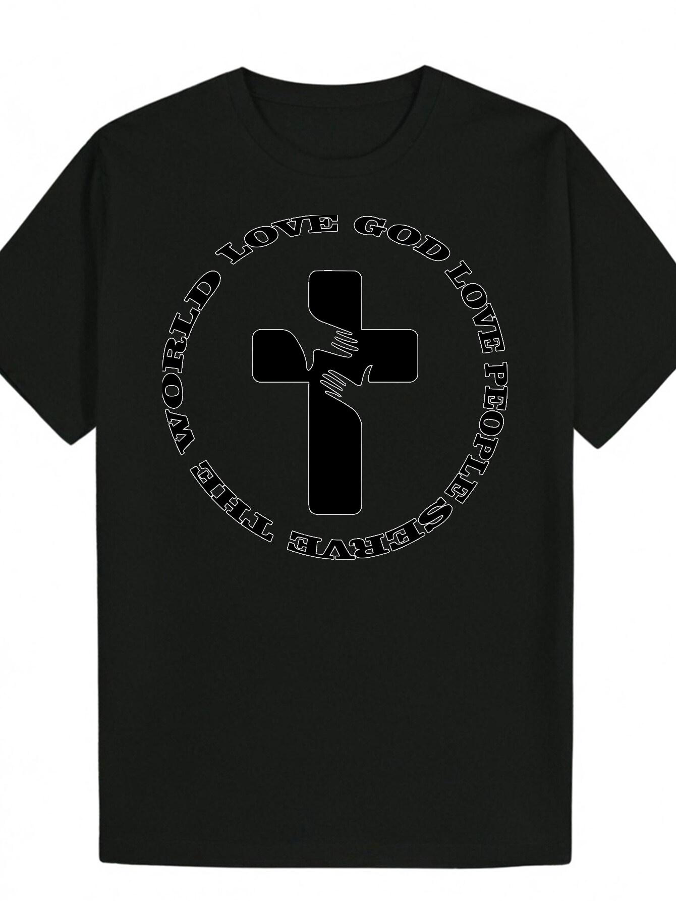 Round Neck Polyester Graphic T-shirt XXXL