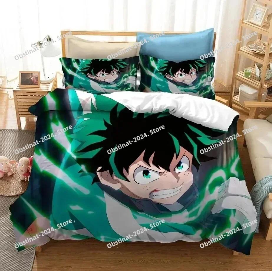 Anime 3D My Hero Academia Shoto Todoroki Bedding Set Printed Single Comforter Duvet Cover Pillow Case 3 Pieces Kids Adult Size
