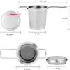 Stainless Steel Mesh Tea Infuser Reusable Cup Strainer with Lid Loose Leaf Spice Filter for Teapots And Mugs Ideal for Steeping