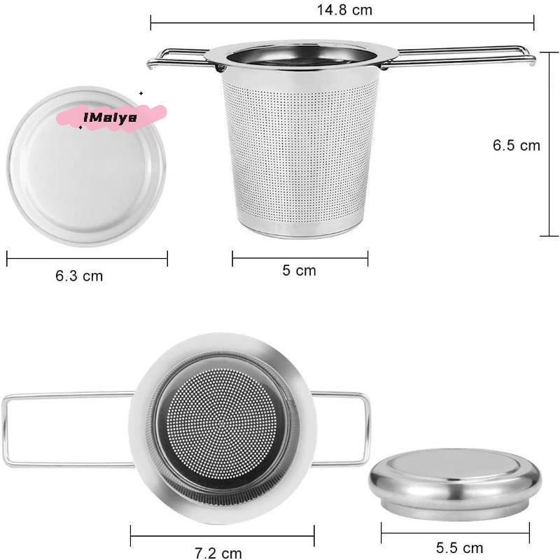 Stainless Steel Mesh Tea Infuser Reusable Cup Strainer with Lid Loose Leaf Spice Filter for Teapots And Mugs Ideal for Steeping