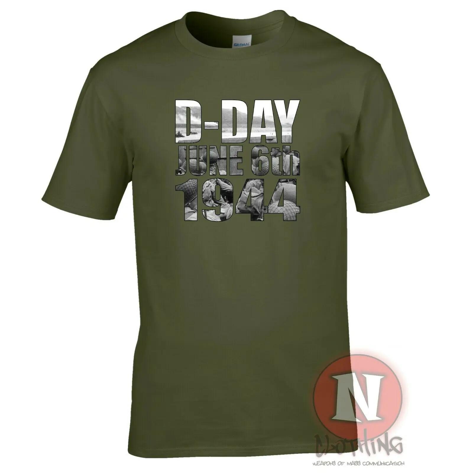 WWII Allies Operation Overlord June 1944 D-Day T-Shirt 100% Cotton O-Neck Short Sleeve Summer Casual Mens T-shirt Streetwear 4XL