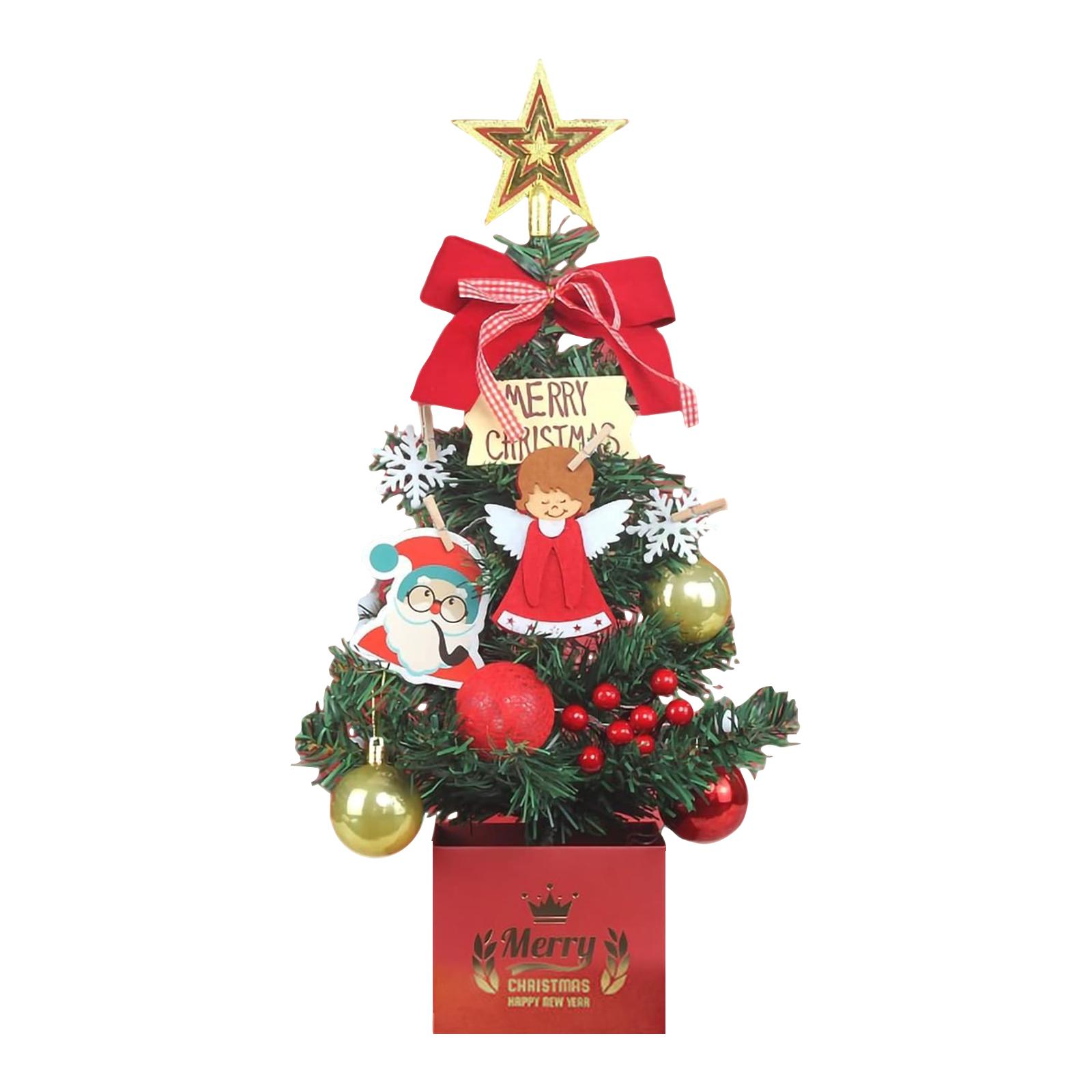 

PVC Desktop Christmas Tree With String Lights (batteries Not Included), Exquisite Artificial Decoration, Suitable For Both Indoor And Outdoor Use. One Size