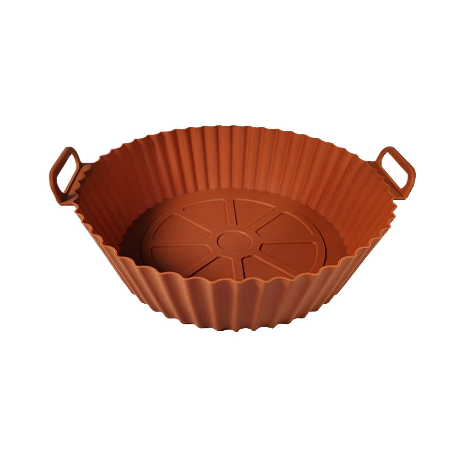 Hot Fryer Silicone Liners Thickened Food Grade Reusable Baking Mats Fryer Accessories коричневый