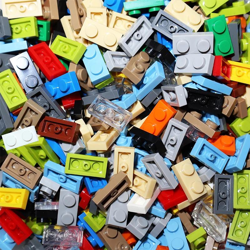 200 KS Stavebnice pro kutily 1*2 Figurky Cihličky MOC Skládací Částice 3023 Tenká deska 1x2 Bodíky Vzdělávací Kreativní hračka pro děti