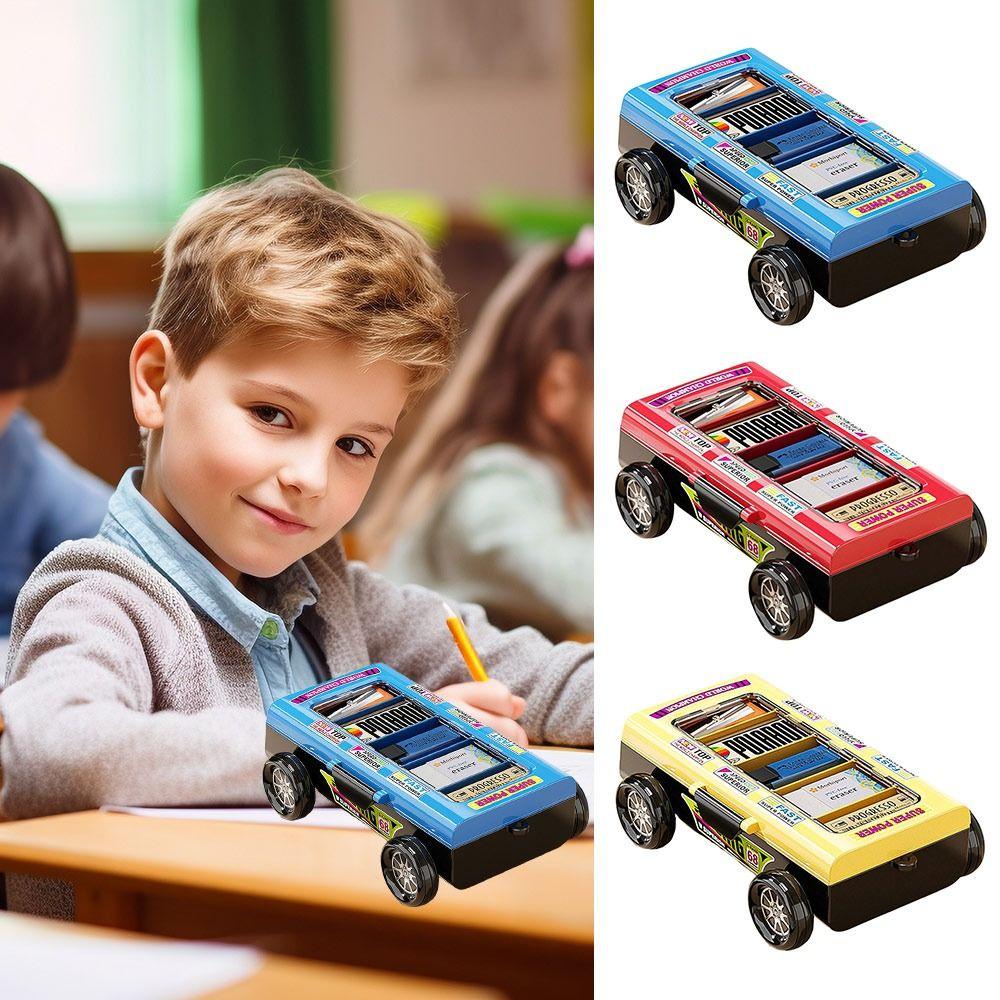 Kreatives Rennsport-Design Federmäppchen Große Kapazität Multifunktionale Stiftebox Doppellagiges Etui Stiftetasche Schülergeschenk