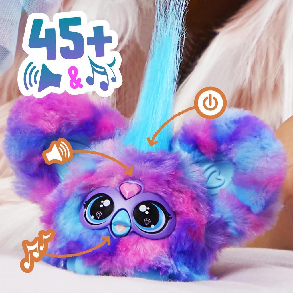 Hasbro Furby Furblets Mini Friend Electronic Stuffed Animal Blue and Purple F8895 Pix-elle