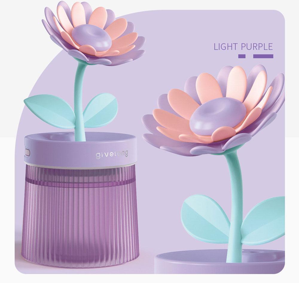 Zvlhčovač vzduchu Flower Malý sprej Hydratace Domácnost Tichá ložnice Stolní přenosný automobil USB Aromaterapeutické zvlhčovače Difuzér