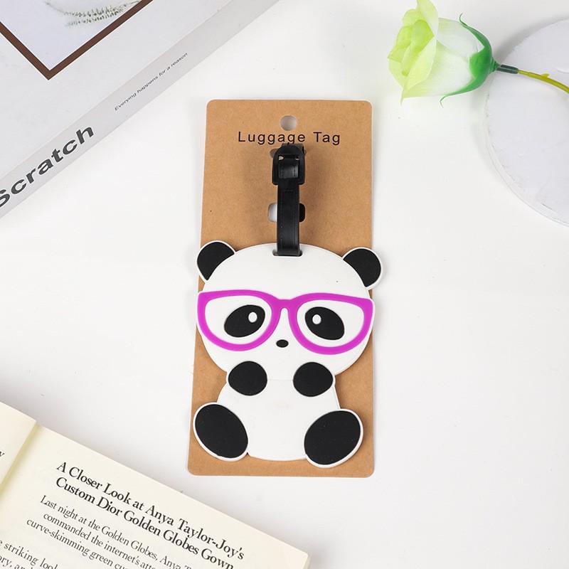 Panda Cartoon PVC Luggage Tag