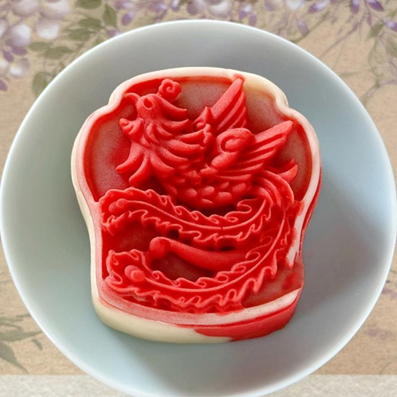 Traditional Pastries Cookie Stamp Hand Pressed Mooncakes Mold Bean Pastes Cake Bakewares Dessert Mould for Cooking Lover