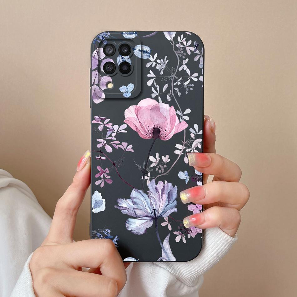 For Samsung Galaxy A12 M12 F12 Phone Case Cartoon Liquid Silicone Full Protection Anti Drop Cover For Samsung A 12 M 12 Bumper