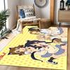Anime Characters Pose Carpet Suitable for Entryway Study Room Outdoor Dining Room Antislip Carpet Anime Office Decor Best for Christmas