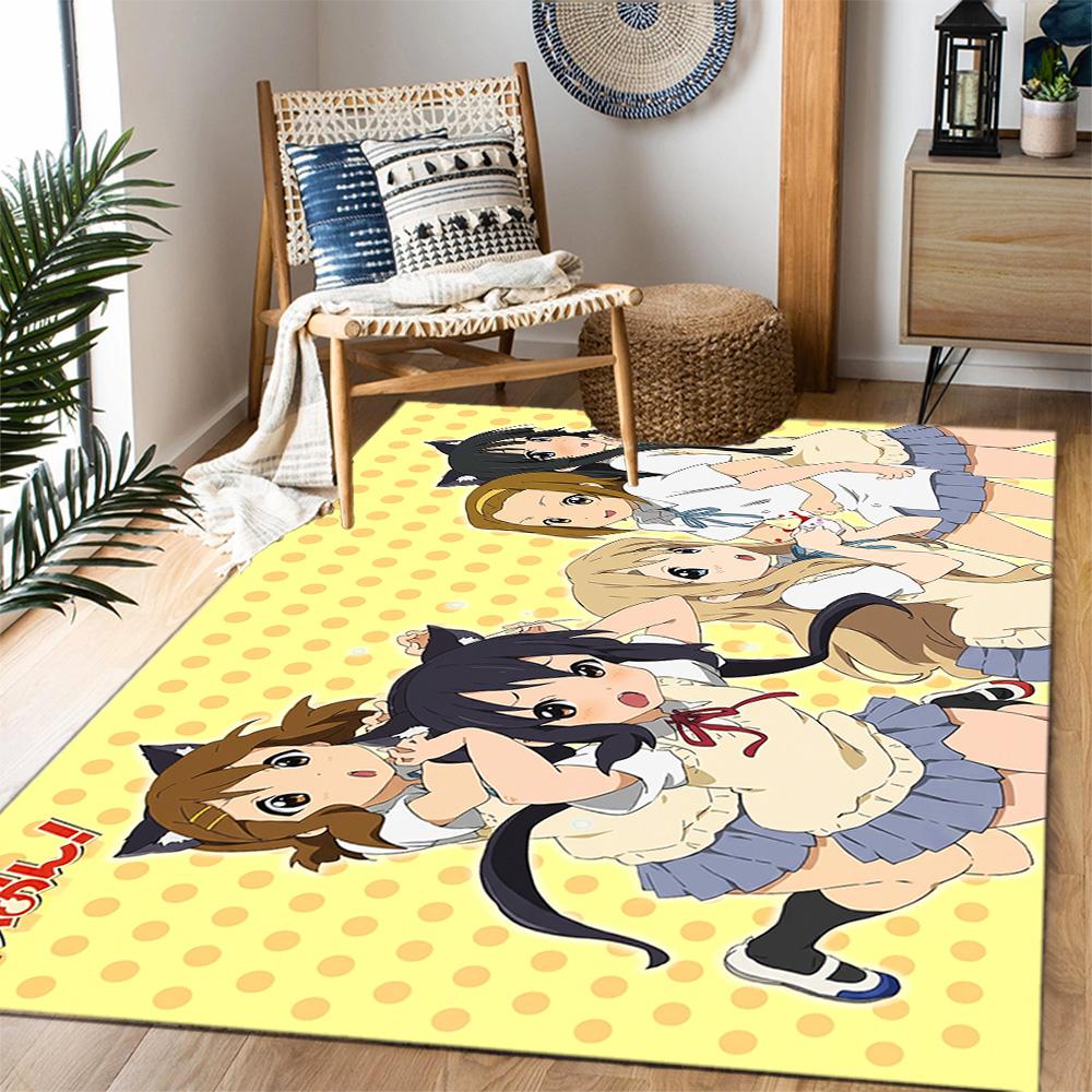 Anime Characters Pose Carpet Suitable for Entryway Study Room Outdoor Dining Room Antislip Carpet Anime Office Decor Best for Christmas
