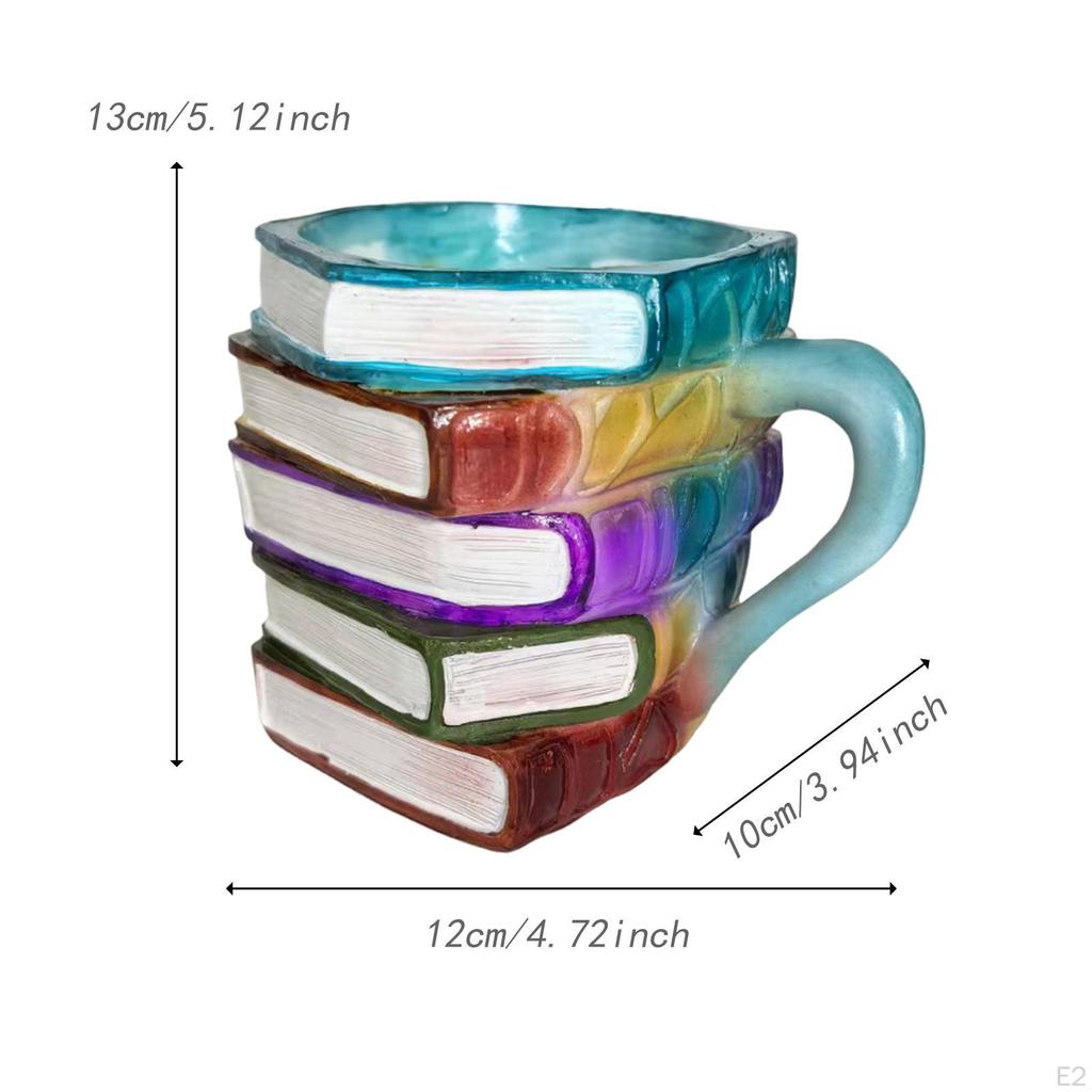 Cup, Paint Book Mug, Novelty Gift for Lovers, Unique Handmade Coffee Funny Bookish Tea Cup