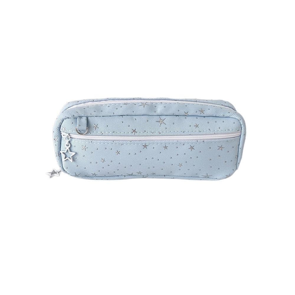Pen Organizer Star Pencil Case Large Capacity Zipper Stationery Pouch Pencil Storage Bag Children
