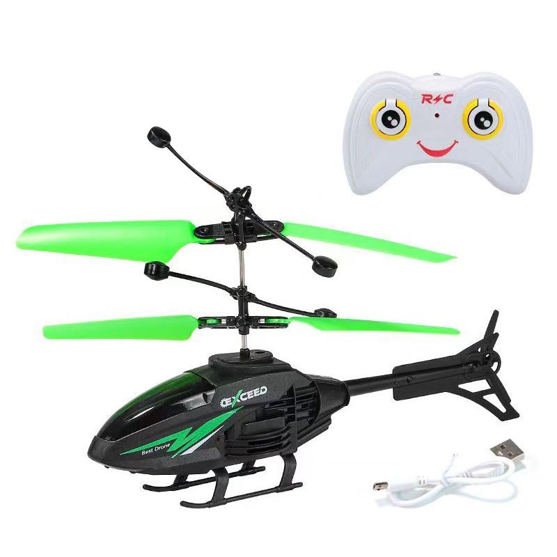 Remote controlled airplane helicopter children's mini drone charging induction aircraft, suspended toy for boys