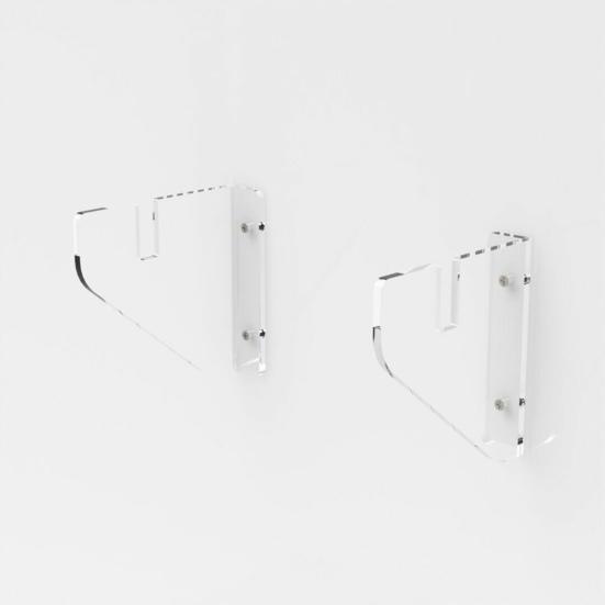1 Set Stable Skateboard Wall Rack Lightweight Acrylic Wall-Mounted Skateboard Holder for Skateboard Shop