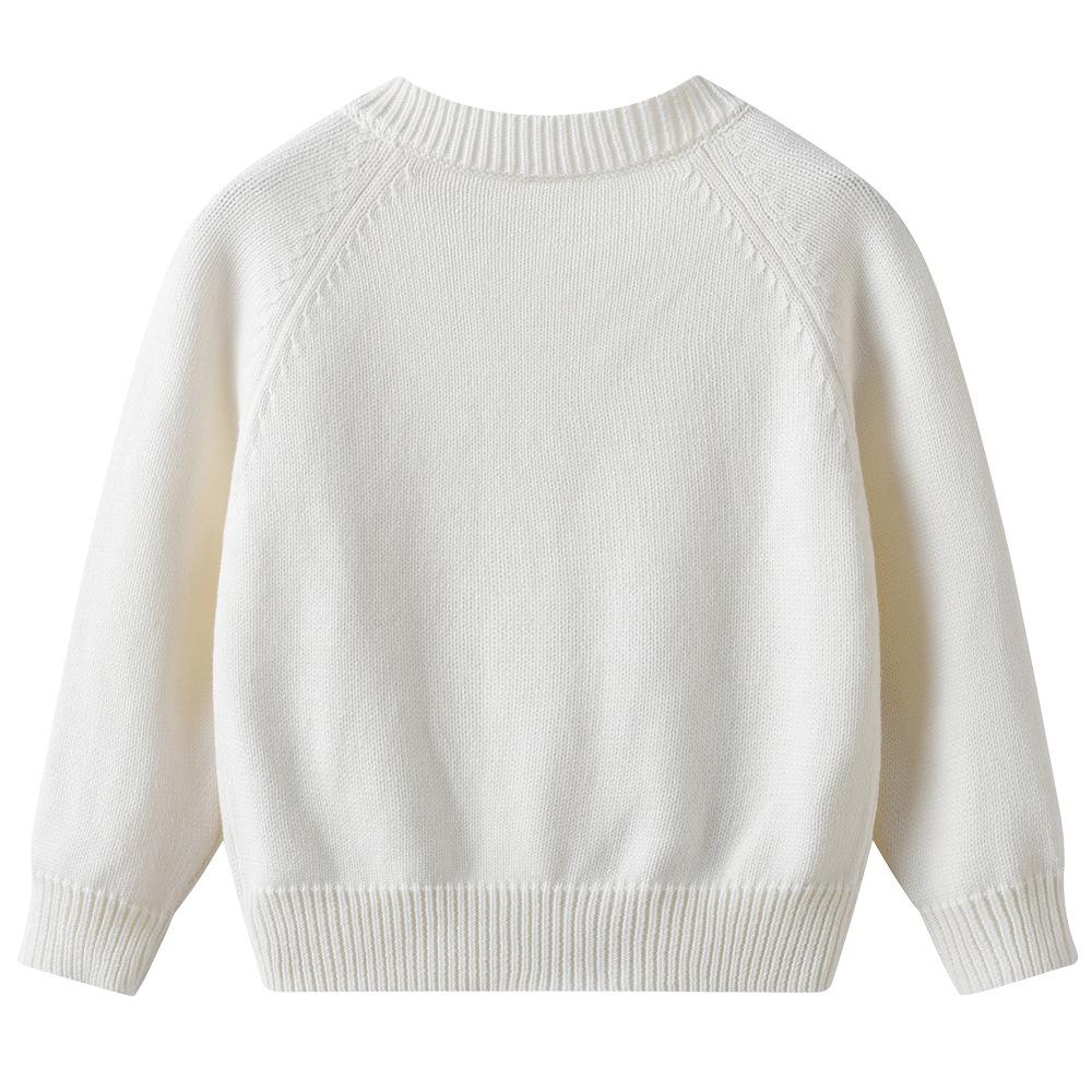 Korean Style Handmade Love DIY Children's Knitted Cardigan Jacket Girls Sweater Cardigan