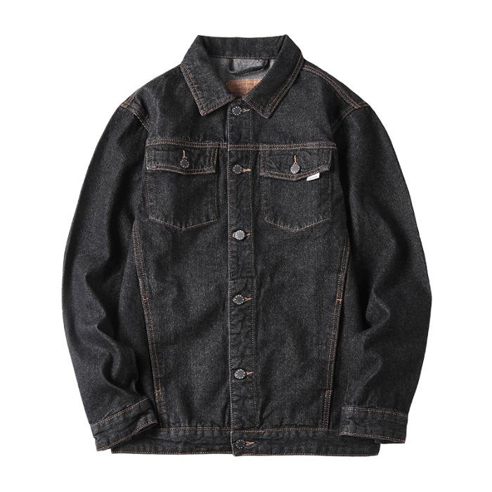 Jachetă Denim Retro Workwear Mărimi Mari 7XL pentru Bărbați Stil Lejer Jachetă Denim de Primăvară și Toamnă pentru Bărbați