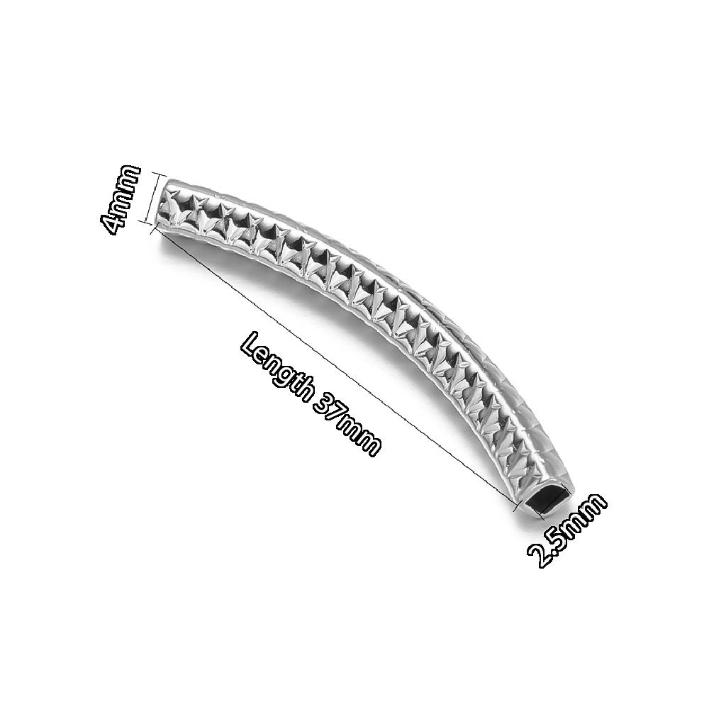 10pcs Stainless Steel Connectors Curved Tube for Jewelry Making Gold Color Straight Beads Bracelet Necklace DIY Jewelry Finding