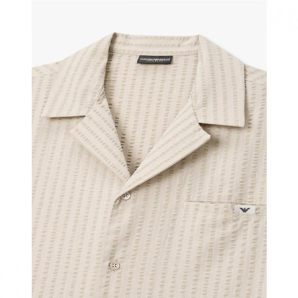 Emporio Armani Men S SeerSucker Short Sleeve Lounge Shirt  0816115158 