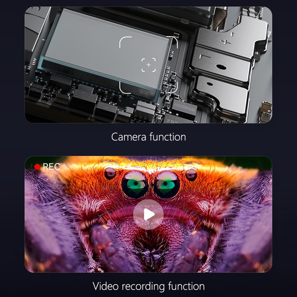 500X Magnification Digital Microscope with LED HD Electronic Coin Magnifier 2Inch IPS Screen Microscope Camera for Home Office