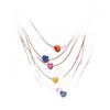 Dopamine Peach Heart Necklace: High-End Niche Summer Clavicle Chain for Women