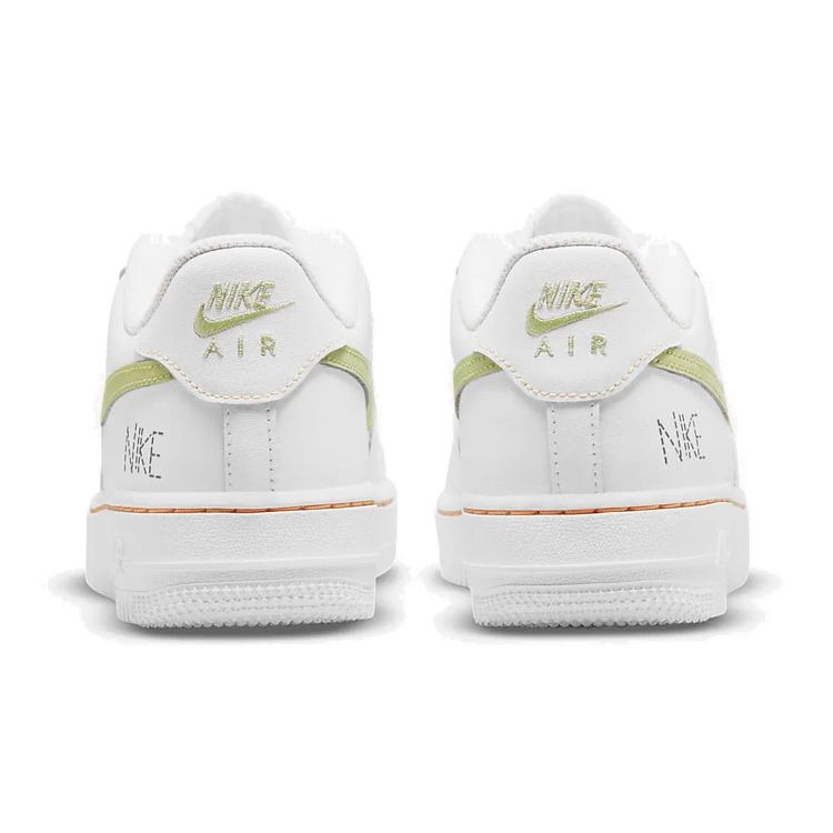 Nike Air Force 1 LV8 Leather Classic Casual Non-Slip Shock Absorbing Durable Low-Top Sneakers Kids Sneakers White Green DN8000-100