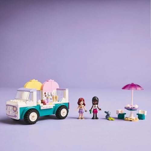 LEGO Friends Heartlake City Ice Cream Truck Toy, Birthday Gift, Educational Building Blocks, Pretend Play for Boys and Girls, Ages 4, 5, and 6, 42644