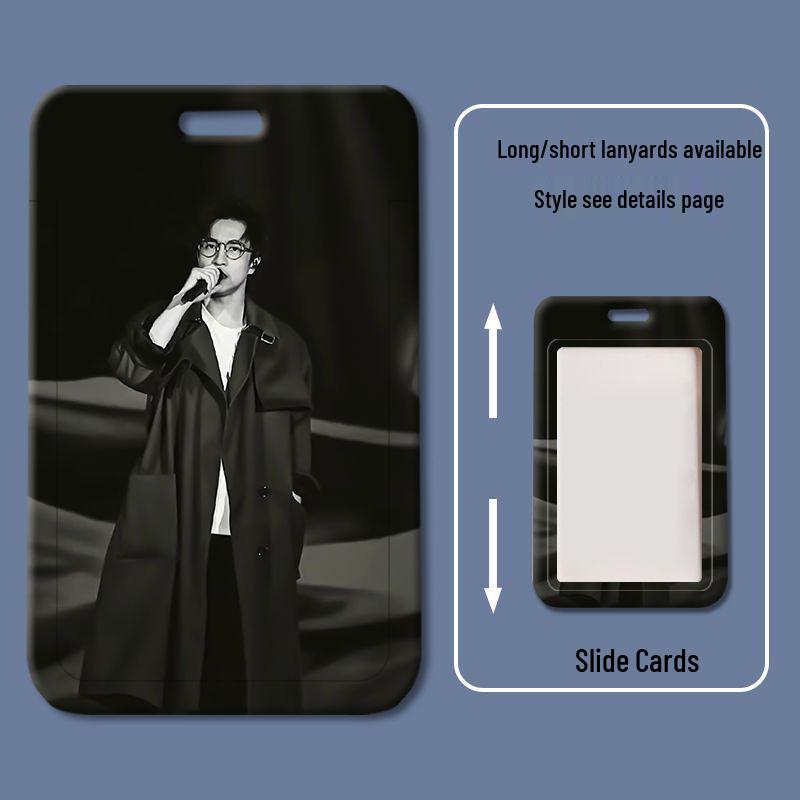 Xue Zhiqian Sliding Plastic Card Holder: Student ID, Meal Card, Name Tag, Work Pass, Bus Access