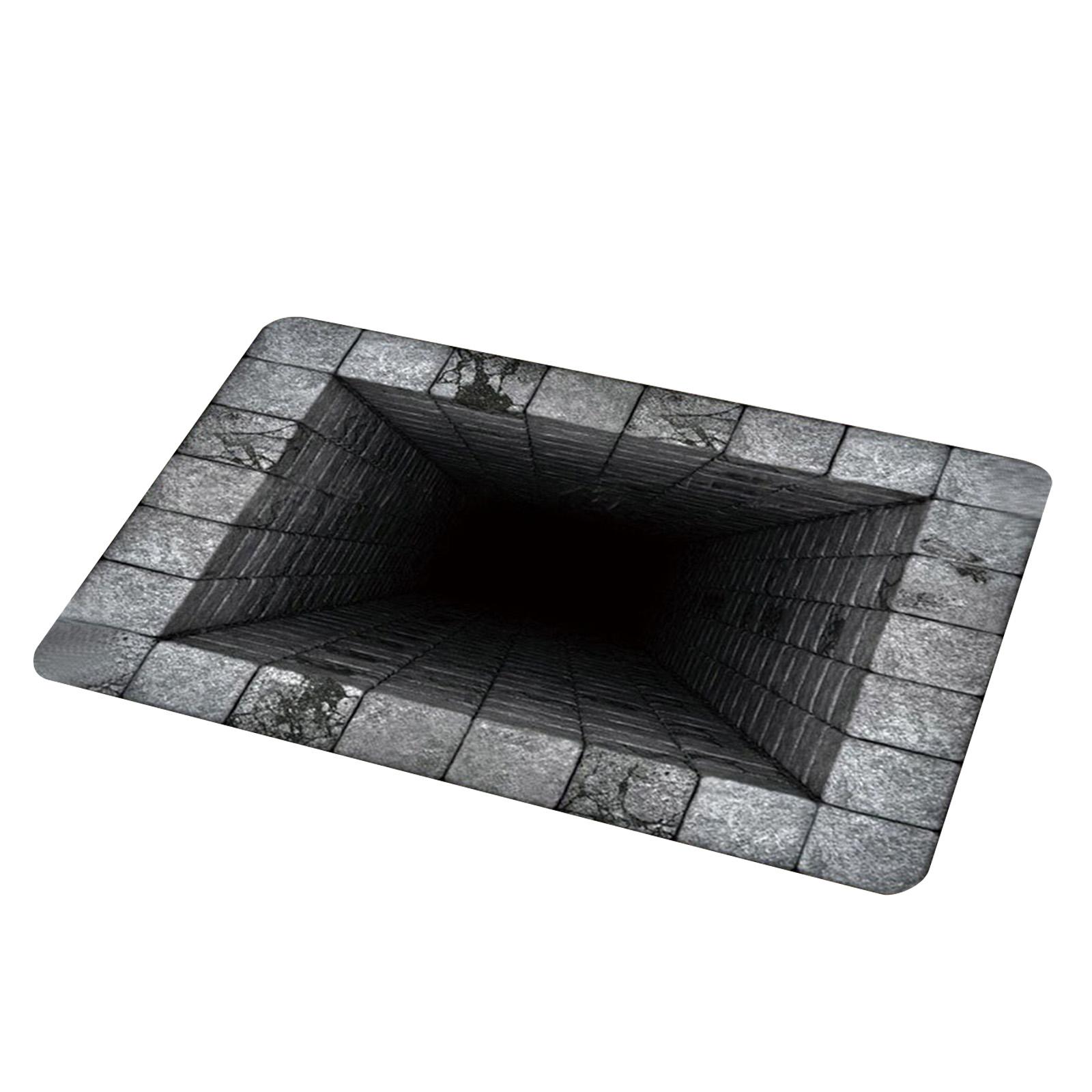 

50*80cm 3D Visual Effect Crystal Velvet Floor Mat For Entrance Foyer, Dirt Resistant And Easy To Maintain Door Mat One Size