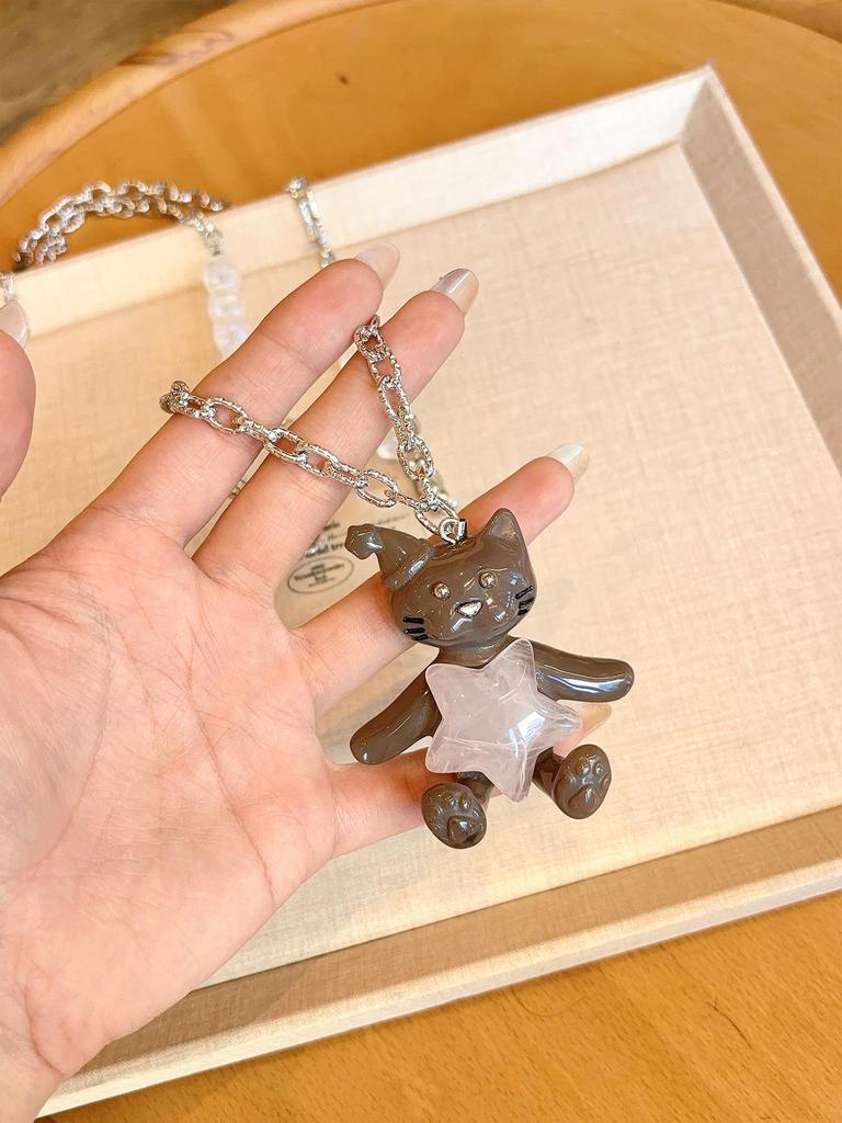 Personalized Kiki Cat Pendant Necklace: Stylish Beaded Sweater Chain, New Retro Fashion Accessory 2026.