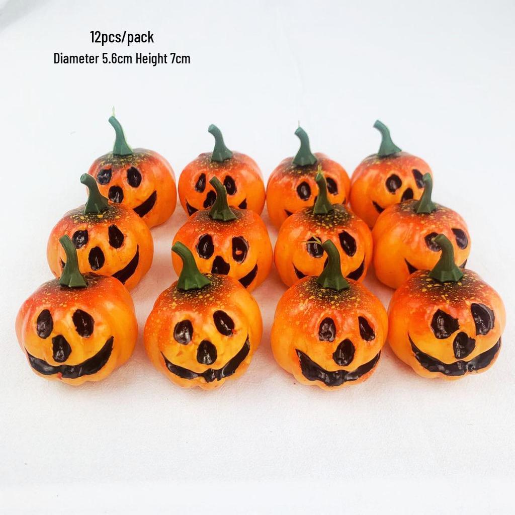 Pumpkin Ghost Face Foam Model Halloween Decoration Photography Prop