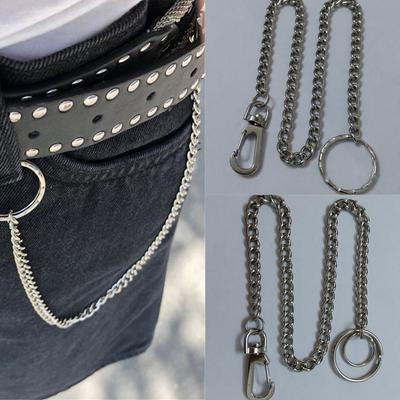 Silver Ring Rock Punk Wallet Chain Belt Pants KeyChain Key Chains Clip Wallet Belt Chain